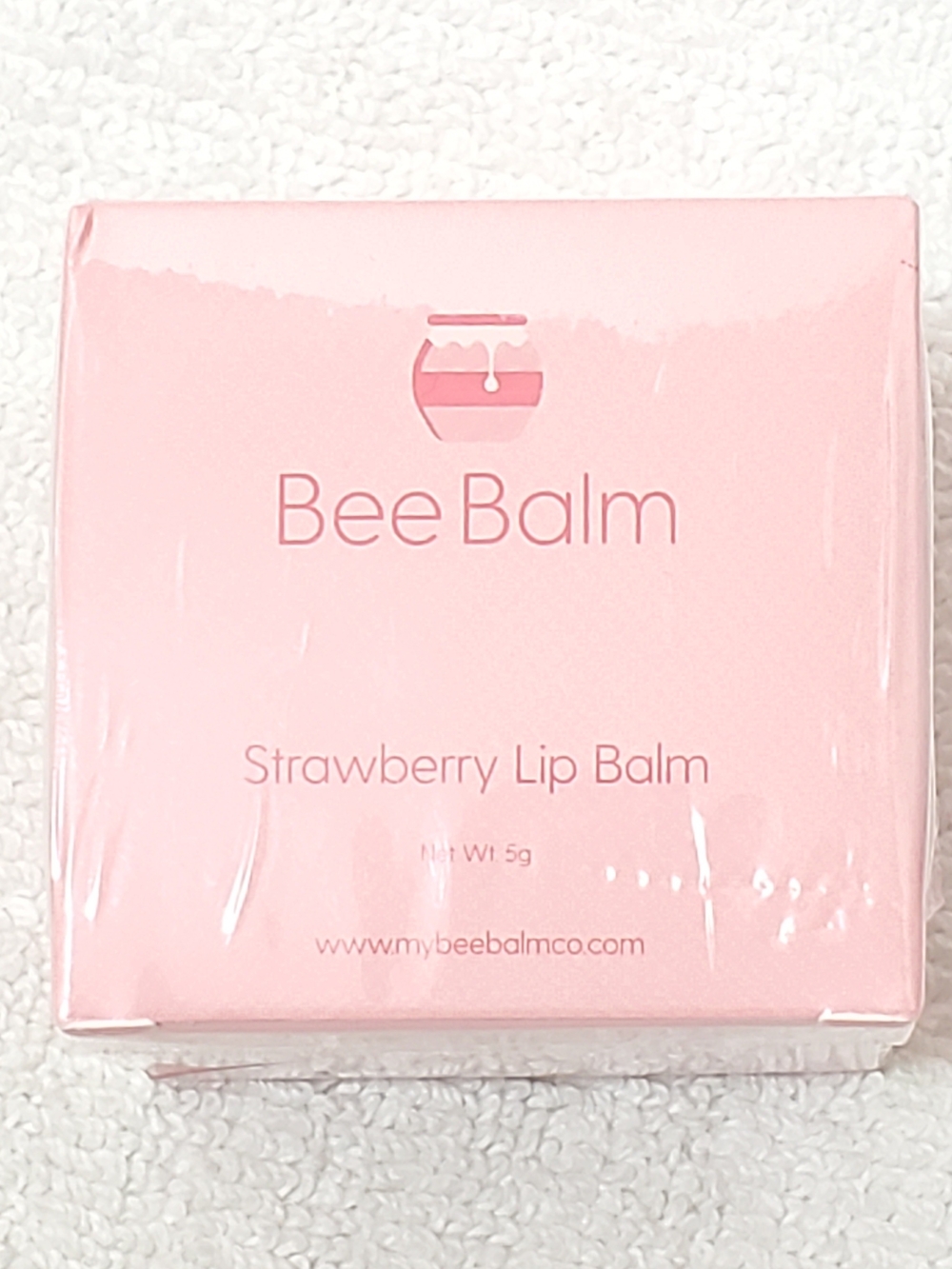 Bee Balm Co. Strawberry Lip Balm Honey Pot 5g Brand New & Factory Sealed